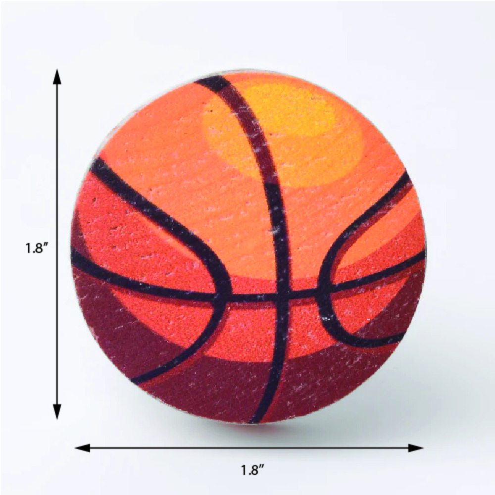 Handmade Pine Wood Basketball Sports Furniture Knob